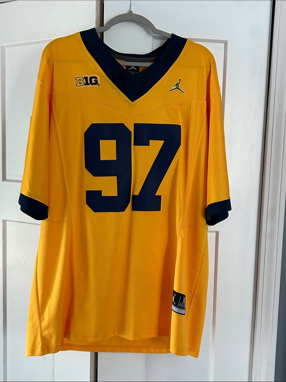 Hutchin son - Jordan Yellow and Navy 97 Football Jersey